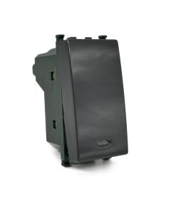Interruttore nero con spia luminosa compatibile Vimar Plana EL2210 