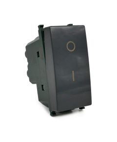 Interruttore bipolare nero compatibile Vimar Plana EL2218 