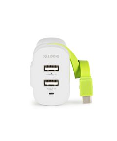 Sweex USB Type C 2 Output 2.4A-1A Charger ND8010 Sweex