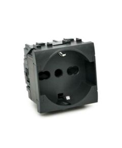 Toma schuko universal 16A-250V negra compatible con Living International EL2300 