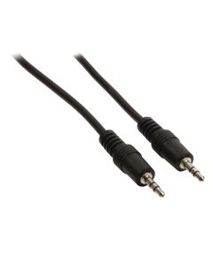 Male 3.5 mm stereo audio cable 1.50m black ND9530 Valueline
