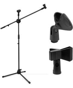 Microphone boom, with tripoid base and double MSA-771 connection MIC124 