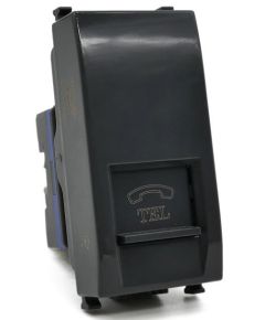 Presa telefonica nera compatibile Vimar EL2368 