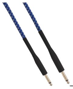 Cavo audio telato Jack maschio-maschio Mono 6.3mm 5m blu MIC135 