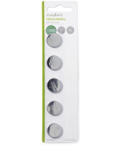 Coin cell lithium CR2032 / 5004LC 3V blister pack of 5 ND7077 Nedis