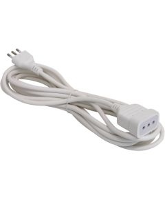White linear extension cable 5m 10A plug / 10A socket EL102 Globex