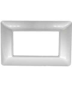 Placca in tecnopolimero 4P argento compatibile Matix EL1382 