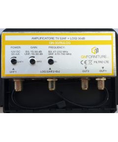 Amplificador de TV GN-30/RULOG 30dB 2 salidas MT752 