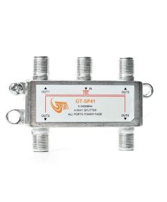 Répartiteur 4 voies 5-2400 MHz avec connecteurs F en ligne GT-SAT MT408 GT-SAT