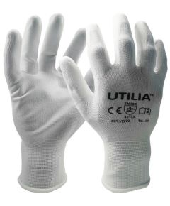 Guanti da lavoro in poliuretano bianchi taglia 10 Utilia WB1116 Utilia