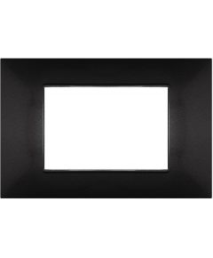 Placca 4 posti nera compatibile Vimar Plana EL1049 