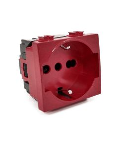 Presa schuko per segnalazione linea dedicata/emergenza rosso compatibile Living International EL2121 