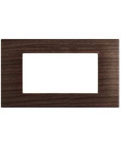 Placca in tecnopolimero 4 posti color ciliegio compatibile Vimar EL2369 