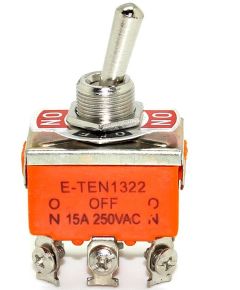 Bipolar Switch 15A 250VAC 6 Pin ON OFF ON DPDT rocker toggle 2 ways E-TEN1322 WB1908 