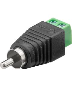 RCA plug adapter with 2-pin screw terminals Z942 Goobay