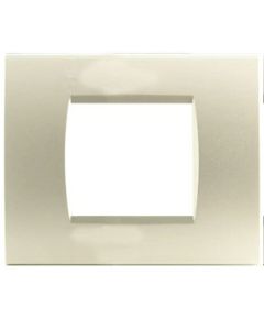 Placca in tecnopolimero 2 posti color champagne compatibile Living International EL2117 
