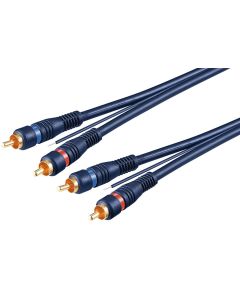 5m Double Shielded Car HiFi Stereo RCA Audio Cable F1670 Goobay
