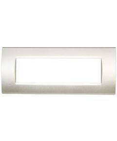 Placca in tecnopolimero 7 posti color grigio chiaro compatibile Living International EL2646 