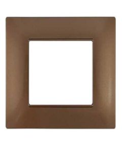 2-gang copper-colored technopolymer plate compatible with Vimar Plana EL041 