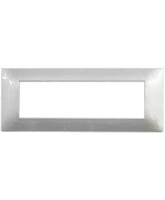 Placca in tecnopolimero 7 posti color argento compatibile Vimar Plana EL3207 