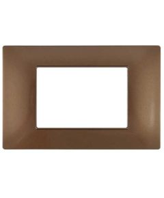 3-gang technopolymer plate in copper color compatible with Vimar Plana EL700 