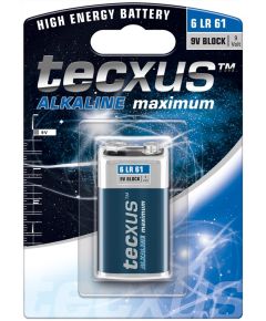 6LR61 / 6LP3146 / 9V Block-Alkali-Mangan-Batterie F1427 Tecxus