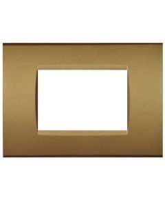 Placca in tecnopolimero 3 posti color sabbia compatibile Living International EL1537 