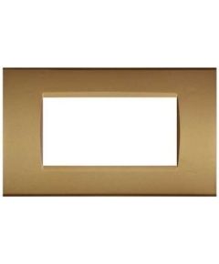 Placca in tecnopolimero 4 posti color sabbia compatibile Living International EL1802 