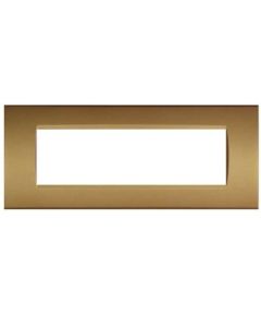 Placca in tecnopolimero 7 posti color sabbia compatibile Living International EL2621 