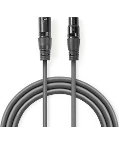 3-pin male-female XLR balanced audio cable 5m ND2943 Nedis