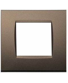 Placca in tecnopolimero 2 posti color bronzo compatibile Living International EL4050 