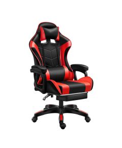 Gaming chair with  footrest red/black 2024-1FR 