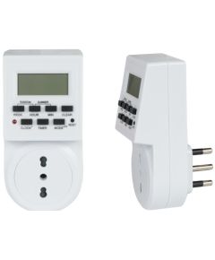Weekly programmable digital timer with bivalent socket and LCD display EL4110 