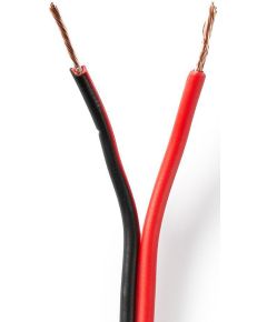 Lautsprecherkabel 2x 0,75 mm2 100 m aufrollbar Schwarz/Rot ND1745 Nedis