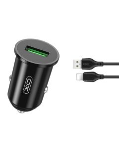 Chargeur Voiture USB Lightning 1m 18W 5/9/12V 3/2/1.5A MOB152 XO Simple is Beauty