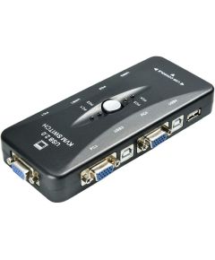 KVM-Switch 4 USB 2.0-Anschlüsse USB/VGA-Anschlüsse P1348 