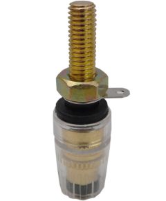 Connettore a banana dorato da pannello Nero SP119 