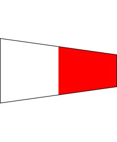Drapeau triangulaire signalisation nautique interrogative 340x100x30cm A9226 
