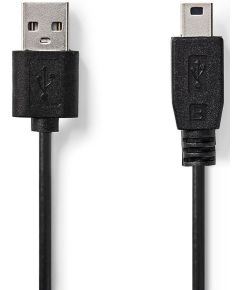 USB 2.0 Cable A Male - Mini Male to 5 Pin 1m Black ND1925 Nedis