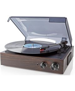 Belt drive turntable with preamplifier 33/45/78rpm MP3 conversion 1xRCA stereo 18W ND8003 Nedis