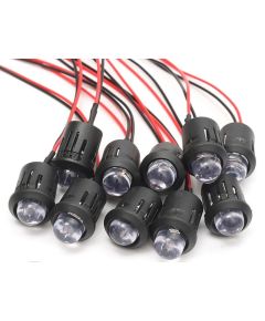 Clignotant LED 12V 10mm lumière rouge pack de 10 pièces EL2537 