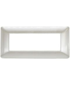 Placca 6 posti bianco perla compatibile Matix EL1513 