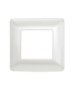 Placca 2 posti bianco perla compatibile Matix EL2377 