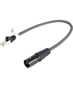 Cavo DMX Digitale  XLR 3p (M) - RJ45 30cm Grigio Scuro SX600 Sweex