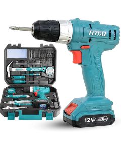 Drill driver kit with 127 tools EL3265 Total Utensili