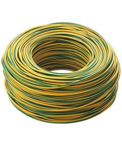 Single-core electrical cable FS17 450/750V 1G2.5mm² 100m hank - yellow/green EL4979 
