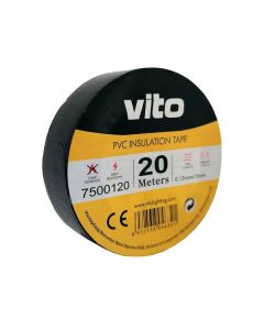 Insulating tape 19mm 20m black EL163 Vito