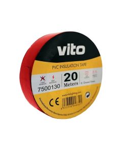 Insulating tape 19mm 20m red EL166 Vito