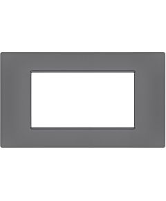 Placca 4 posti grigio Soft Touch compatibile Vimar Plana EL2274 