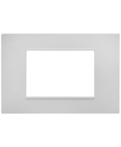 Placca 3 posti bianca Soft Touch compatibile Vimar Plana EL2433 